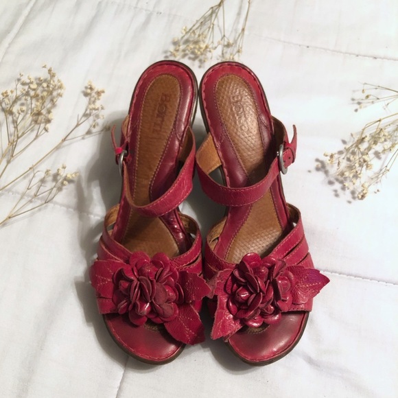 Born Shoes - Born Pink Floral Platform Heels